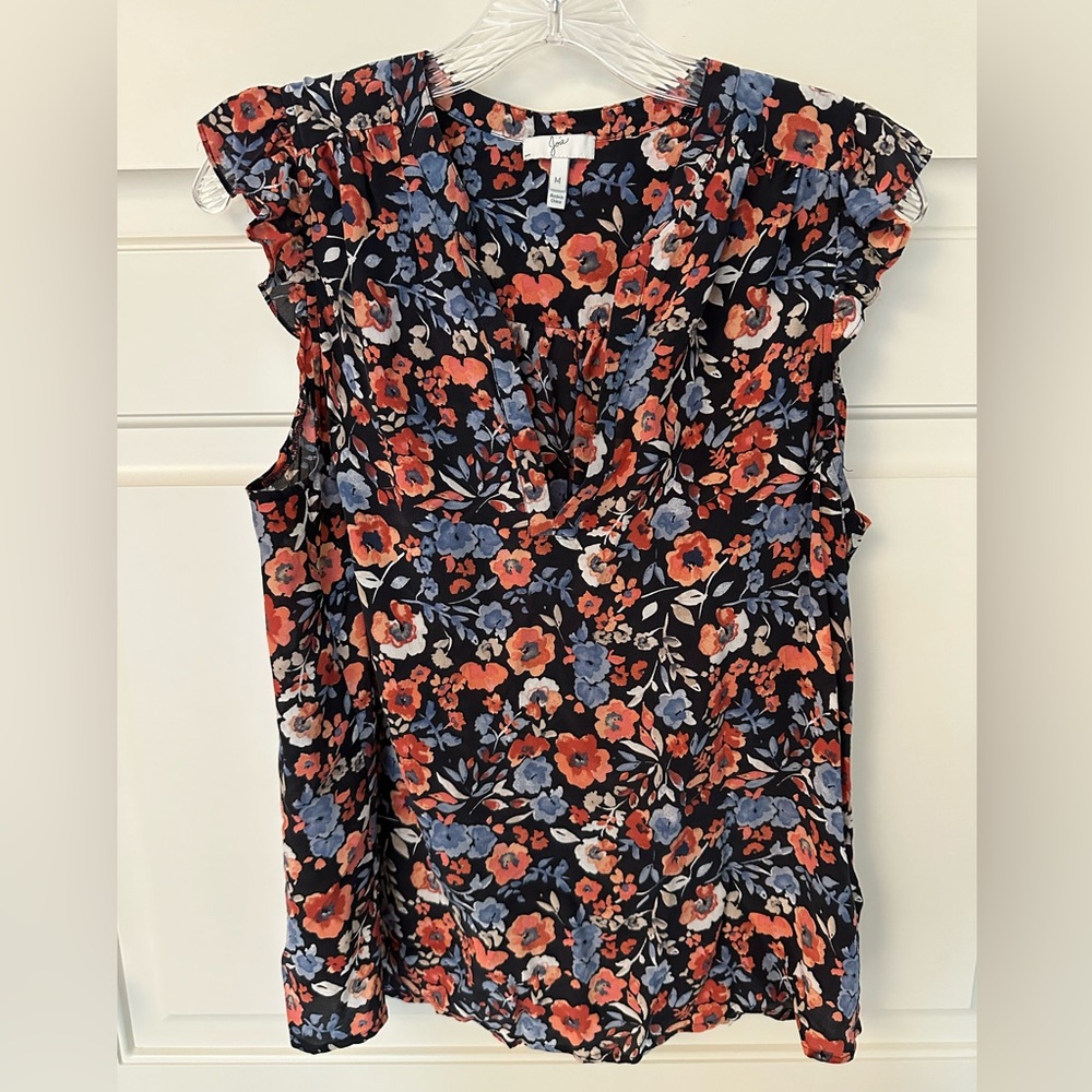 Joie Silk Mirabelle Floral Print Blouse